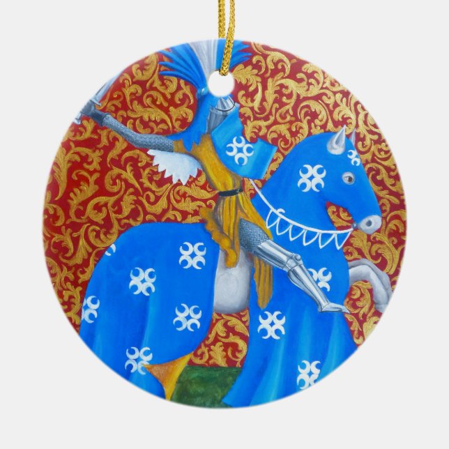 Medeltida riddare julgransprydnad keramik (Framsidan)