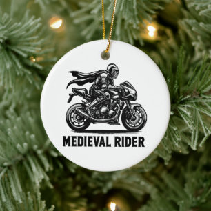 Medeltida riddare julgransprydnad keramik