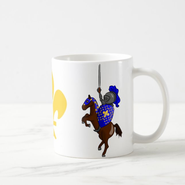 Medeltida riddare och mugg Fleur-de-Lis (Höger)