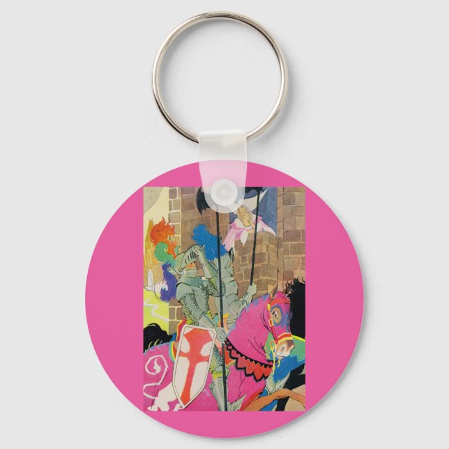 medeltida riddare på horseback nyckelring (Framsida)