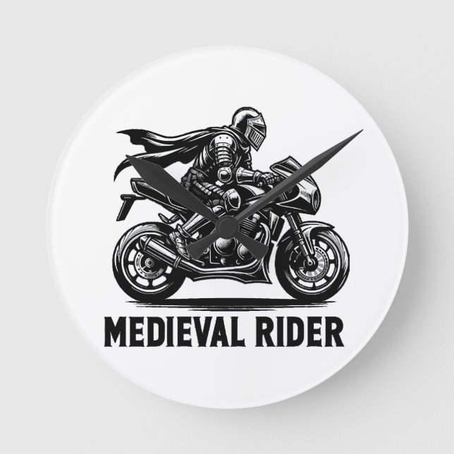 Medeltida riddare rund klocka (Framsida)
