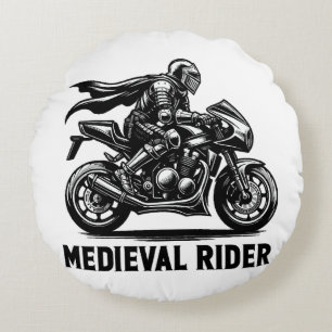 Medeltida riddare rund kudde