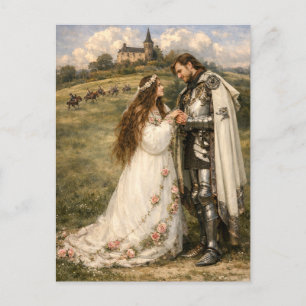 Medeltida riddare, slott & prinsessa helg vykort