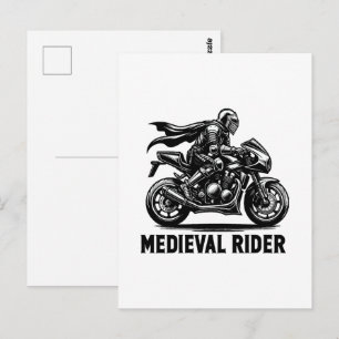 Medeltida riddare vykort