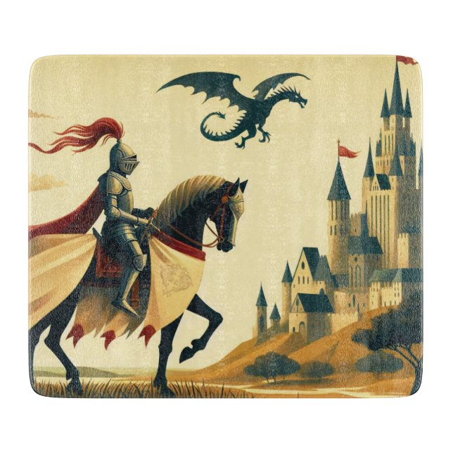 Medeltida riddare/wyvern slott fantasi (Framsidan)
