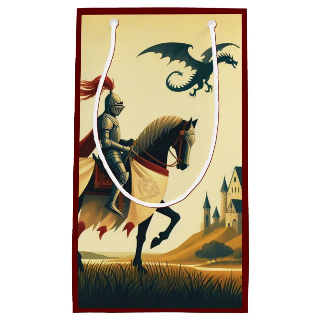 Medeltida riddare & wyvern slott fantasi (Framsidan)