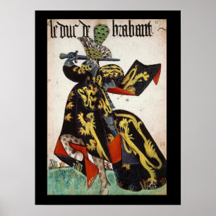 Medeltida riddareaffisch poster