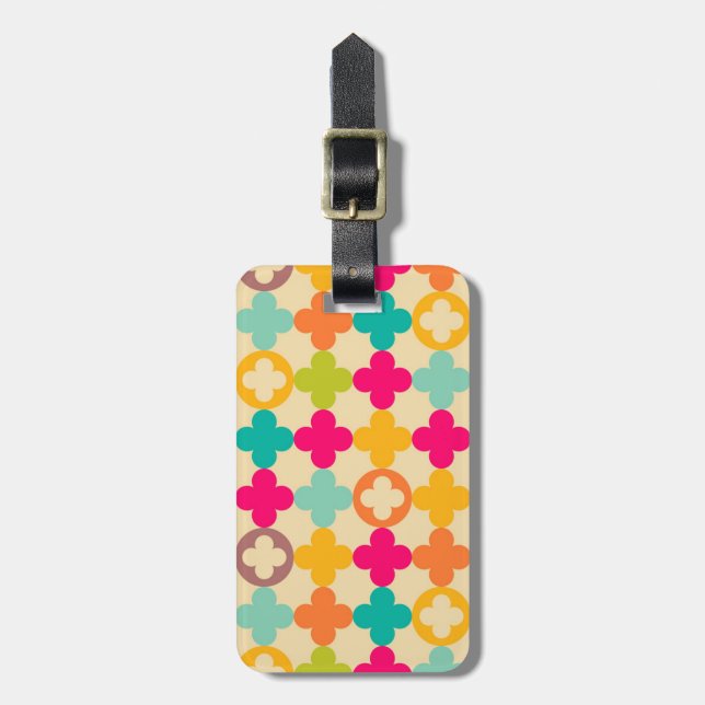 Medeltida rosettemönster för vintage bagagebricka (Vertikal Framsida)