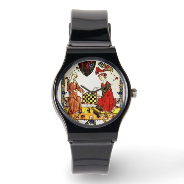 MEDELTIDA SCHACKSPELARE VID HOVET  ARMBANDSUR (Framsida)
