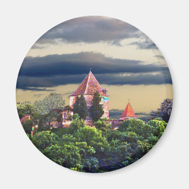 medeltida slott magnet (Framsidan)