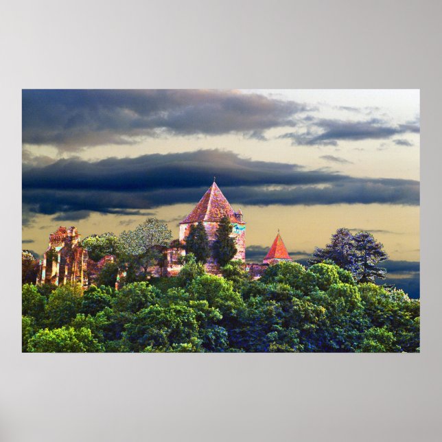 medeltida slott poster (Framsidan)