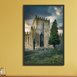 Medeltida slottet i Guimaraes, Portugal. Poster