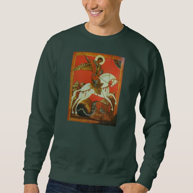 Medeltida St George och draketröja Långärmad Tröja (Framsida)