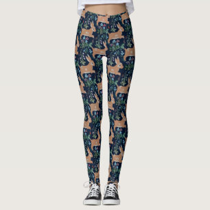 Medeltida tapestrydamasker för kanin leggings