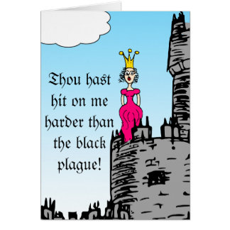 Medeltida tider - kärlekförklaring hälsningskort