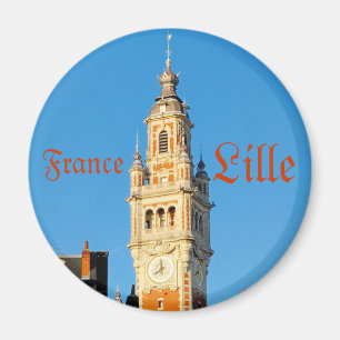 Medeltida torn i Lille, Frankrike resesouvenir Magnet