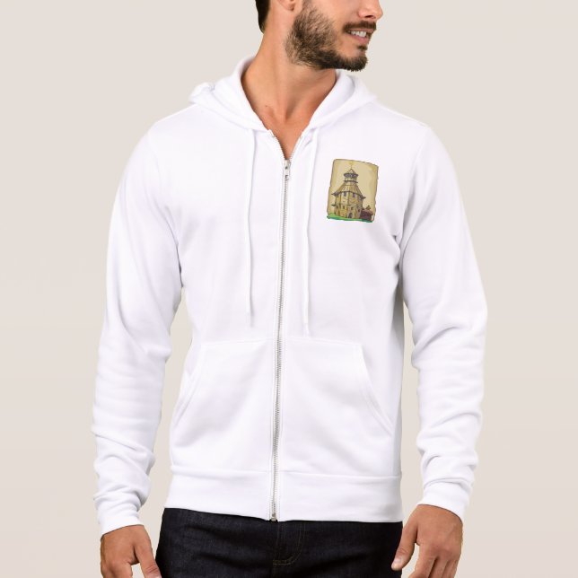 Medeltida Trätorn och Fästning T Shirt (Framsida)