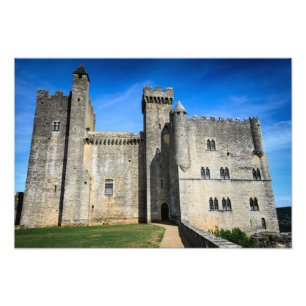 Medeltida tryck för foto för chateaude Beynac