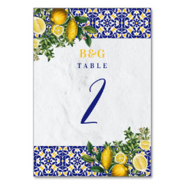 MEDELTiles Lemon Bröllop Itinerary Bordsnummer
