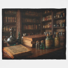 Medeval scenen Bord vid pothecary Fleecefilt