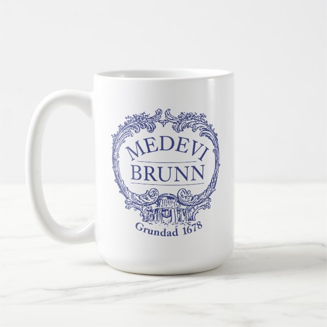 Medevi Brunn Logotyp Large Coffee Mugg (Vänster)