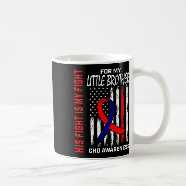 Medfödd hjärtfel CHD-medvetenhet Lillebror Kaffemugg (Höger)