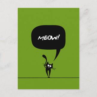 medföljande kattunge grönt 1 vykort