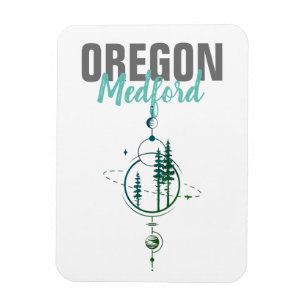 Medford Oregon Geometric Träd Magnet