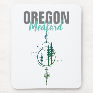 Medford Oregon Geometric Träd Musmatta