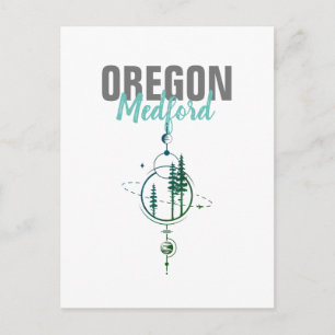 Medford Oregon Geometric Träd Vykort