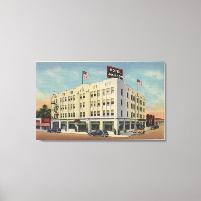 Medford, Oregon - Hotel Jackson View med Old Canvastryck (Framsida)