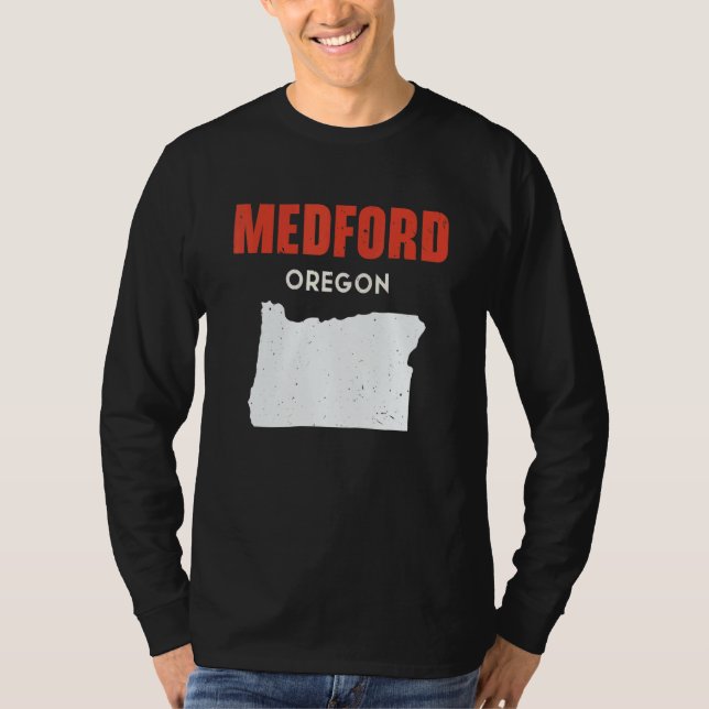 Medford Oregon USA State America Travel Oregonian T Shirt (Framsida)