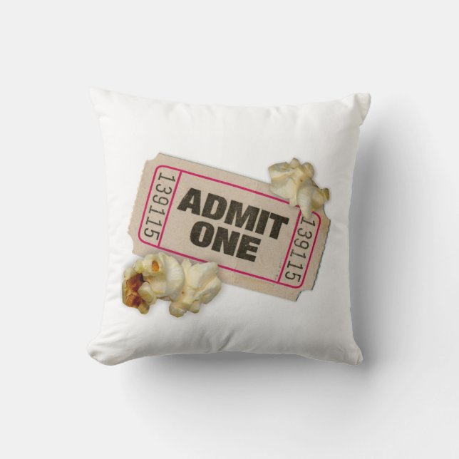 MEDGE EN filmbiljett, och Popcorn kudder Kudde (Framsida)