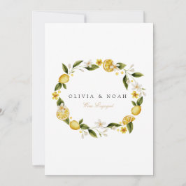 Medgivningskort för medelhavets Lemon-Förlovning Meddelande