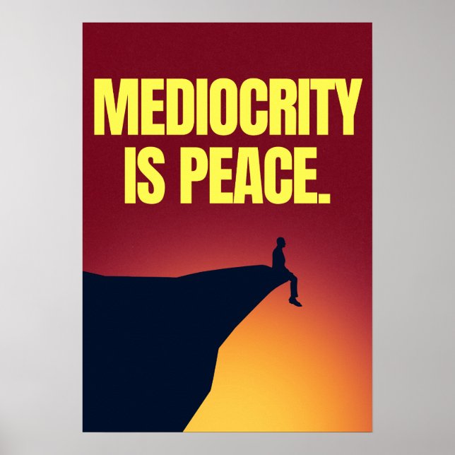 Medhörighet är fred. Antimotivation Poster (Framsidan)