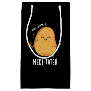 Medi-tater Funny Meditating Potato Pun Mörk BG