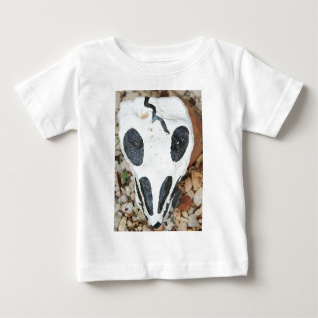 Media de los muertos målat skalle tee shirt (Framsida)