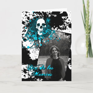 Media de los muertos-minnesmärket firande tack kort