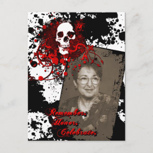 Media de los muertos-minnesmärket firande vykort