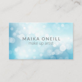 Media i Luxury Blue Bokeh glitter social Visitkort