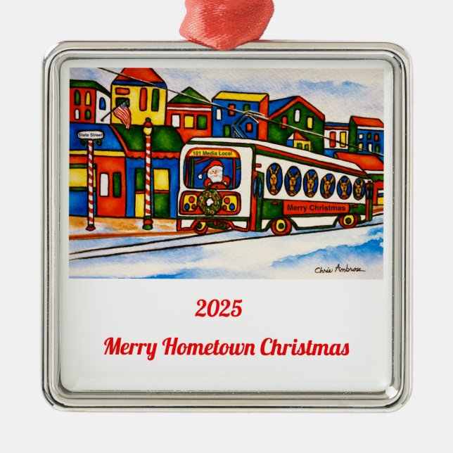 Media, Pennsylvania 2025 Christmas Ornament (Framsidan)
