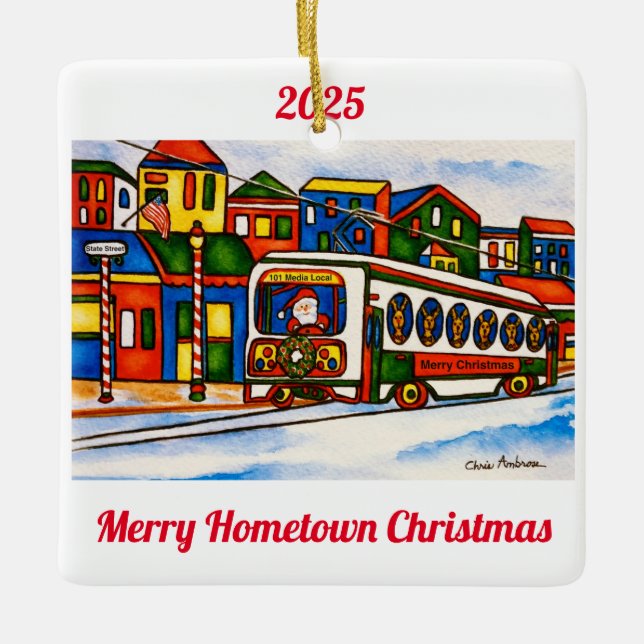 Media, Pennsylvania 2025 Hometown Ornament (Framsida)