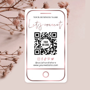 Media QR-kod för mediekod för ro i Guld ansluter m Visitkort