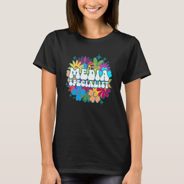 Media Specialist School Library Appreciation Week  T Shirt (Framsida)