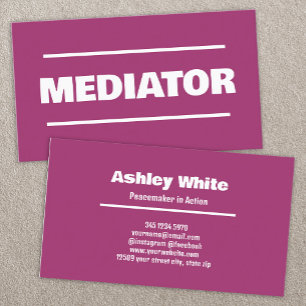 Mediator Legal Visitkort