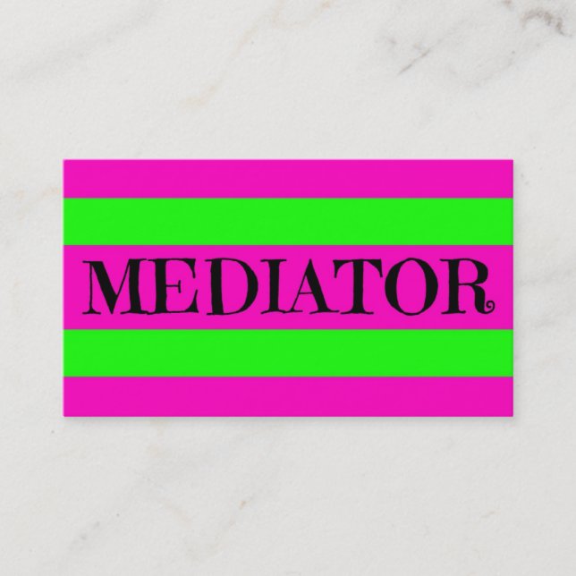 Mediator Neon Grönt och Shock rosa Visitkort (Framsida)