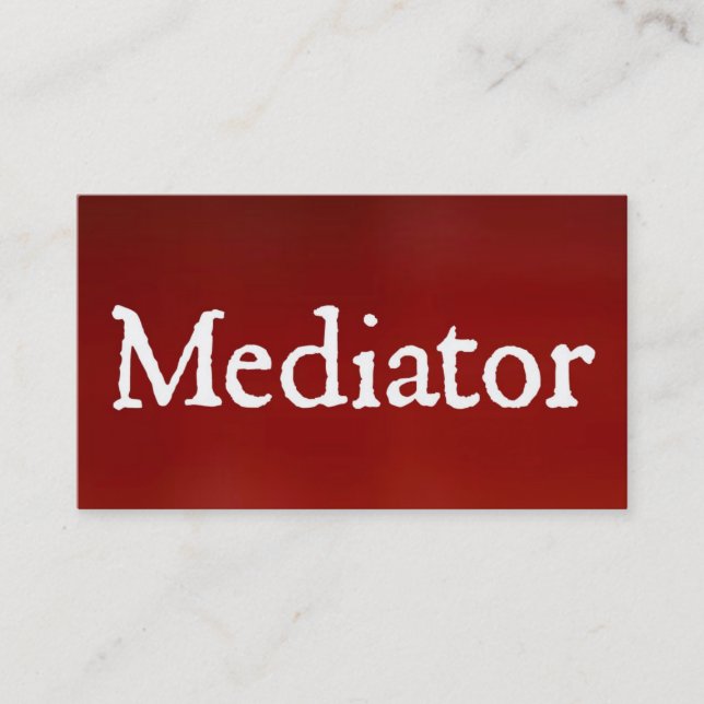 Mediator Red Affärskort Visitkort (Framsida)