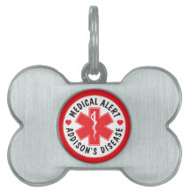 Medical Alert Addison's Disease Pet Tag - Custom
