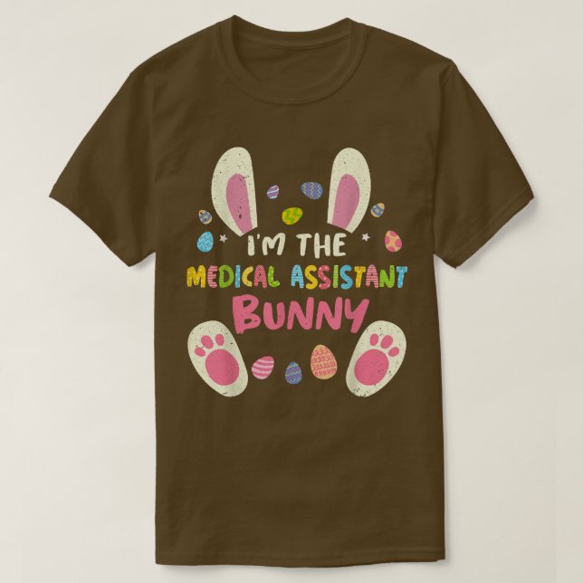 Medical Assistant Easter Family Party Bunny Face C T Shirt (Design framsida)
