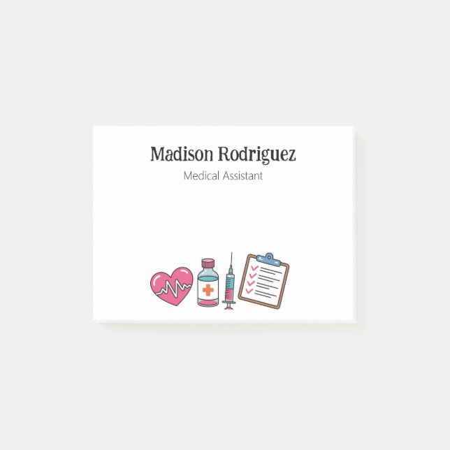 Medical Assistant Healthcare Worker Post-it Block (Framsida)